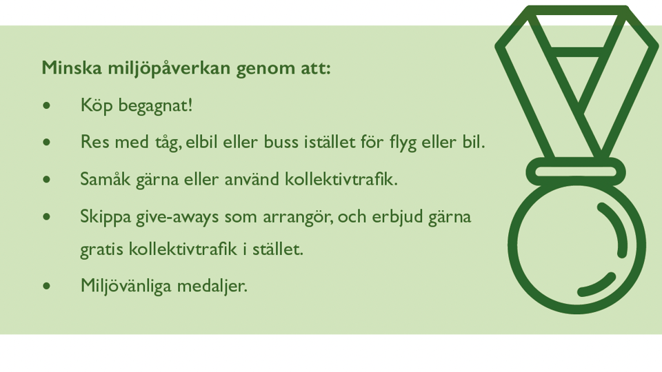 Göteborgsvarvet tips för minskad miljjöpåverkan
