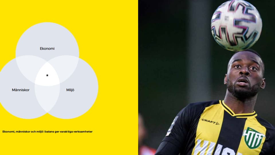 Bild ur Ettan Fotbolls hållbarhetsrapport - hållbarhetsvision
